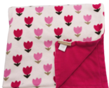 Dwell Studio Baby Blanket Tulip Fleece Pink Floral Target - £15.79 GBP
