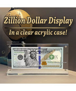 Zillion Dollar Bill in a Acrylic Case Currency Slab Play Money Cash Visi... - $336.50 MXN