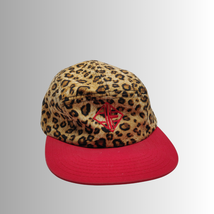 Animal Print Trucker Hat Elastic Strap with Clip Closure Red Bill  - $14.10 CAD