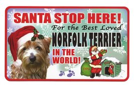 Santa Stop Here for the Best Loved Dog in the World - Christmas Sign (NORFOLK TE - £2.54 GBP