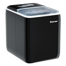 Portable Countertop Ice Maker Machine 44Lbs/24H Self-Clean with Scoop Black - £200.63 GBP