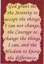 Love Note Any Occasion Greeting Cards 1029C Serenity Prayer Inspirational Saying - £1.56 GBP