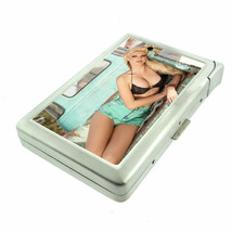 New Jersey Pin Up Girls D5 100&#39;s Size Cigarette Case with Built in Lighter - £16.32 GBP