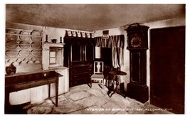 Interior of Burns Cottage the First Home of Robert Burns Alloway RPPC Postcard - £5.49 GBP