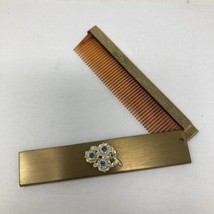 Vintage Jeweled Ornate Pocket Purse Folding Comb Jewels - £35.52 GBP