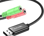 Usb Audio Adapter, Usb To 3.5Mm Jack Trs Aux Adapter For Built-In Chip U... - $19.99