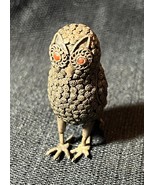 Old Vintage Metal Art Sculpture Statue Figurine of Owl Silver Tone Metal... - $170.57 CAD