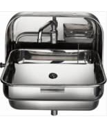 Stainless Steel Folding Sink with Integrated Faucet Polished GR-595 RV Boat - $464.00