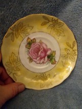 Royal Halsey L M Very Fine Saucer Lusterware Yellow With Roses - £3.73 GBP