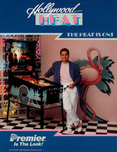 Hollywood Heat Pinball FLYER Original NOS 1986 Miami Vice Theme Retro - £18.52 GBP