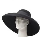 Ladies Retro Style Black Wool Stiff Felt Hat Wide Brim Women Winter Fedora Cloch - $89.99