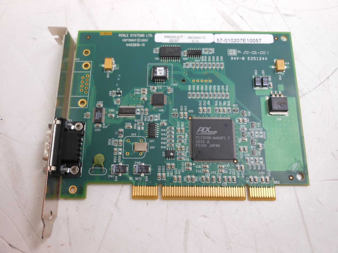 Perle Systems 4402810-11 PCI Ultra Serial Adapter PCI Card - $31.95