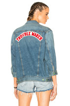 $470  SANDRINE ROSE &quot; Trouble Maker &quot; Girl Gang Denim Jacket Georgia ( S ) - £178.61 GBP
