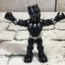 Hasbro Black Panther Figure 2018 Marvel Super Hero Adventures Black Silver - £7.77 GBP