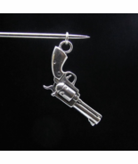 Sterling silver Gun Pendant Wild West Cowboy Revolver Colt six shooter h... - $47.66 CAD