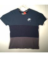 Nike Air Mens Large T Shirt Vintage Embroidered Logo Large Color Block B... - $452.30 MXN