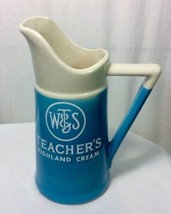 Vintage WT&amp;S Teachers Highland Cream Pitcher Blended Scotch Whiskey Blue... - $11.87