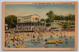 Betterton MD The Chesapeake On The Bay Maryland Beach Scene Postcard C34 - $9.95