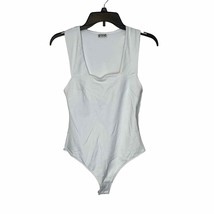 Intimately Free People Women Bodysuit Shes So Sleek Thong Squareneck White Small - £17.07 GBP