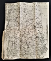 1879 antique NEW HAMPSHIRE HISTORY foldout MAP genealogy rr timetable ads  - £98.57 GBP