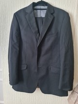 Taylor &amp; Reece Mens Black Pine Strip 2 Piece Suit Size 92cms/36&#39;. Euro 46 - £27.84 GBP