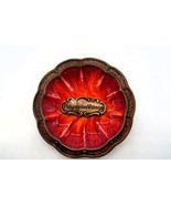 VTG MCM Treasure Craft Red Flame Glaze Polonesian Village Souvenir Dish ... - $19.99