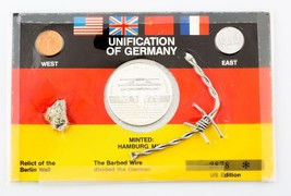 1989 Unification De Alemania .999 Plateado Redondo Juego Ee. Uu. Edición 2878 - £60.66 GBP