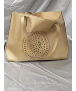 Neiman Marcus Gold Laser Cut Large Shopping Bag Open Purse Tote Bag Handbag - £19.02 GBP