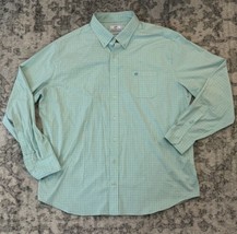 Southern Tide Intercoastal Long Sleeve Button Shirt Mens XXL Light Green Plaid - £23.73 GBP