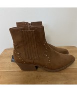 No Boundaries Women&#39;s Bling Western Pointed Toe Tan Bootie Size 9 New - $27.34 CAD