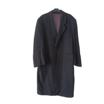 Vintage Classic Men&#39;s Wool and Cashmere Long Overcoat Single Breasted size 50 - £45.19 GBP