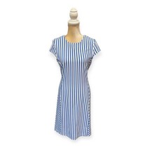 J McLaughlin Helena Catalina Striped Dress Size M Medium Blue and White - £36.16 GBP