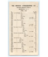 Vintage Moehle Lithographic Co Price List - $332.45 MXN