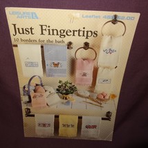 Just Fingertips 10 Borders Bath Towels Cross Stitch Pattern Booklet 485 1986 - $14.99