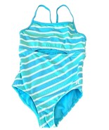 Hurley Girls Size 4 Swimsuit Monokini One Piece Open Mid Drift Ribbed UP... - $12.84
