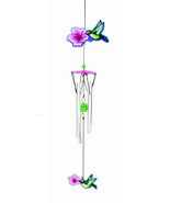 Spoontiques Hummingbird Glass Wind Chime - £28.30 GBP