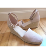 Kate Spade Polly Pink Suede Espadrilles Wedge Sandals Ankle Strap Women ... - $99.99