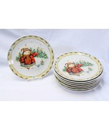 Home Snowman Outing Debi Hron Christmas Dinner Plates 10&quot;  Lot of 8 Xmas - $39.19