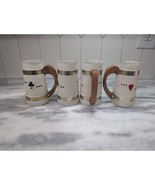 Siesta Ware Frosted Beer Mugs, Poker Mug Set, Card Players Drinkware Set... - $16.29 CAD