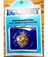 Vintage Egg Decorating EGGEURY Pearl &amp; Gold Crown to Adorn the Egg - $14.99