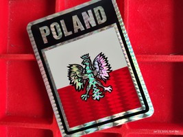 Reflective Poland POLSKA Small Decal Sticker 3 &quot;x4&quot; - $6.98