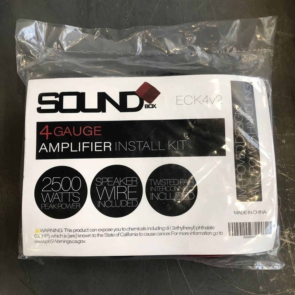 New ECK4v2, 4 Gauge Amp Kit - Complete Amplifier Install Wiring - 2500W - $24.99