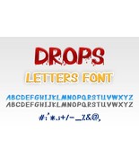 Drops Letters Font | Scary font | Blood font | Water font | Dripping font  - $13.67 CAD