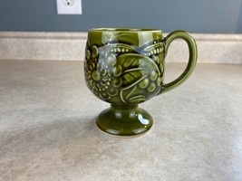 Gift Craft  VINTAGE Japan Green Harvest 50&#39;s-60&#39;s Stemmed Coffee Mug Nor... - $8.90