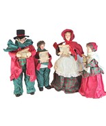 Dickens Family Carolers HANDMADE FABRIC MACHE Christmas VTG 1990 in orig... - $142.75