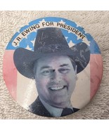 JR EWING For President Button Pinback Larry Hagman TV Show DALLAS 80s Pin - $182.08 MXN