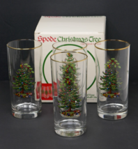 Spode Christmas Tree Gold Rim Glasses – Set of 4 Highball / Tumbler Glasses - €25,45 EUR