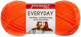 Premier Yarns Anti-Pilling Everyday Worsted Solid Yarn-Flame Orange - $16.25