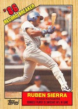 1987 Topps #6 Ruben Sierra RC Rookie Card Texas Rangers ⚾ - £0.66 GBP