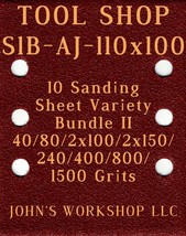 TOOL SHOP S1B-AJ-110x100 - 40/80/100/150/240/400/800/1500 - 10pc Variety Bdl II - £8.02 GBP
